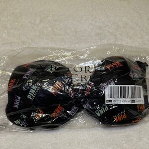 Victoria's Secret PINK Black Bra with Multicolor Logo